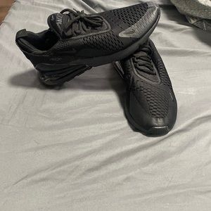 Brand new Air max 270 triple black worn once to big for me no box !!!! Size 11